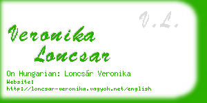 veronika loncsar business card